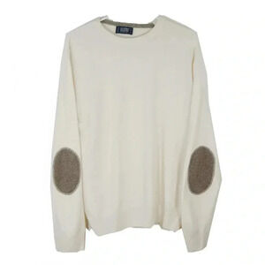 Vintage Valentino Marini Ivory White Cashmere Marino Wool Pullover Sweater